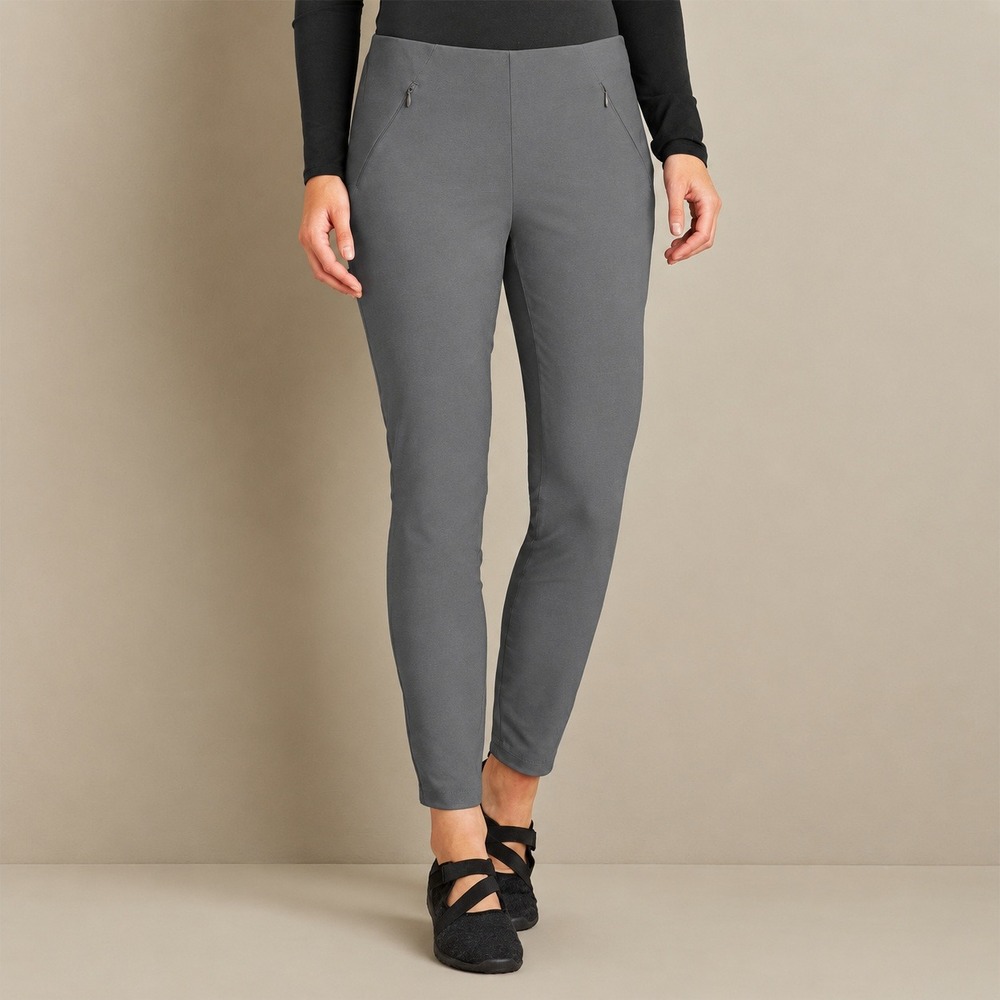 Duluth‎ Skinny Ankle Pants Women 8 Gray Flex Athleisure Outdoor Granola Gorpcore
